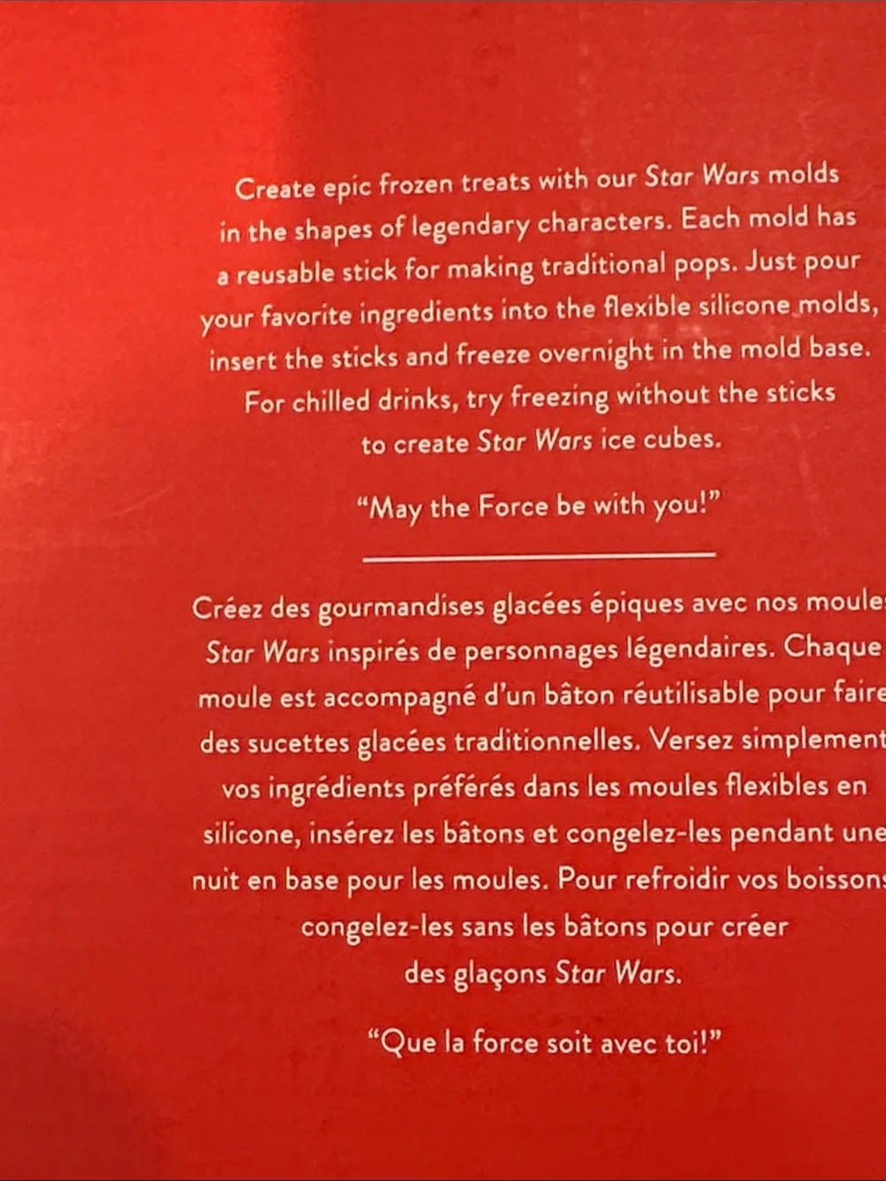 Williams Sonoma Star Wars Ice Pop Molds in Red, Blue, Green NWT